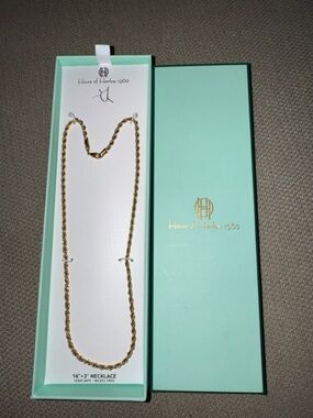House of Harlow 1960 Gold Twisted Rope Necklace
